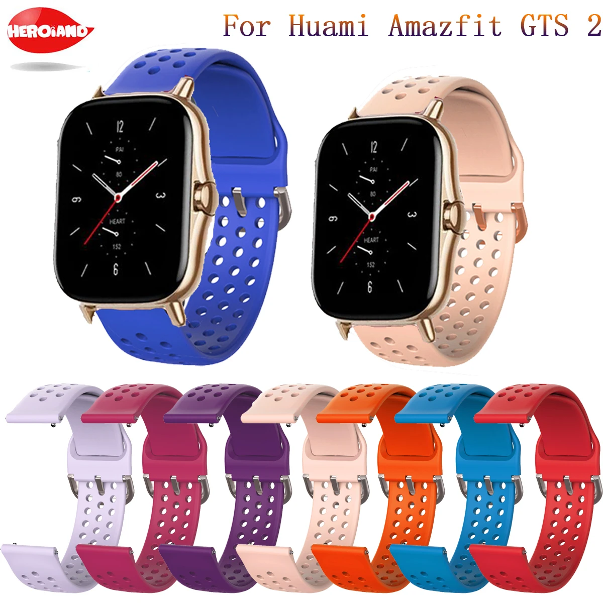

Silicone Sport Strap Band For Huami Amazfit GTS 2 / Mini Smart Watch Band For Xiaomi Amazfit Bip S/U/Pro / GTS 2e Wrist Bracelet