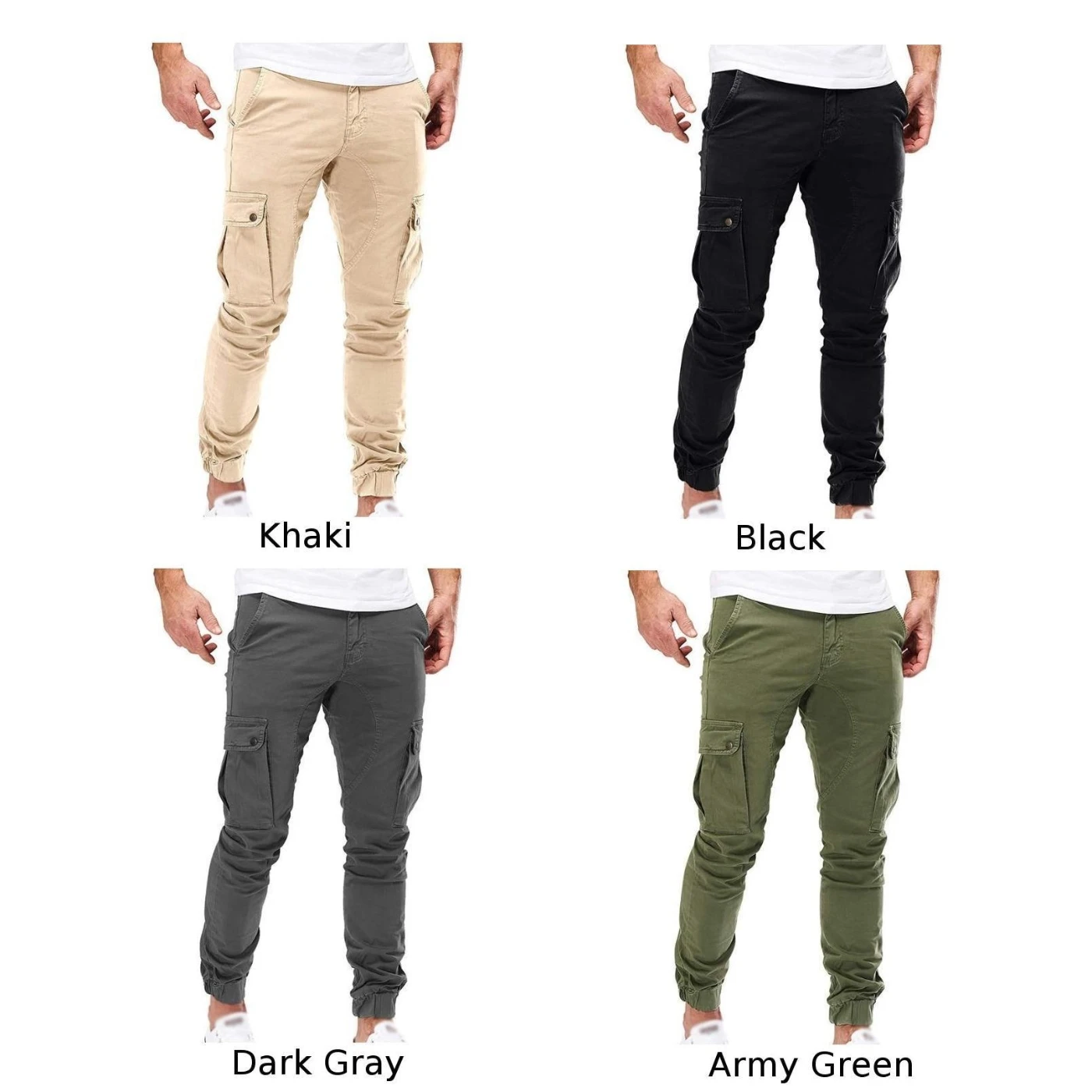 Мужские брюки Осень Зима повседневные свободные карго Slim Fit Модные армейские