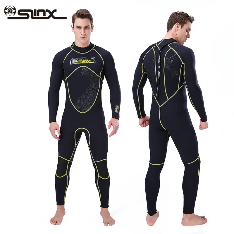 

3MM Neoprene Full Body Long Sleeve Back Zip Surfing Wetsuit Men Scuba Snorkeling Warm Swimwear Spearfishing Hunting Diving Suit