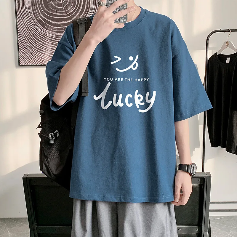 

New Fashion Men’s Short-sleeved T-shirt Street Hip-hop Loose Top