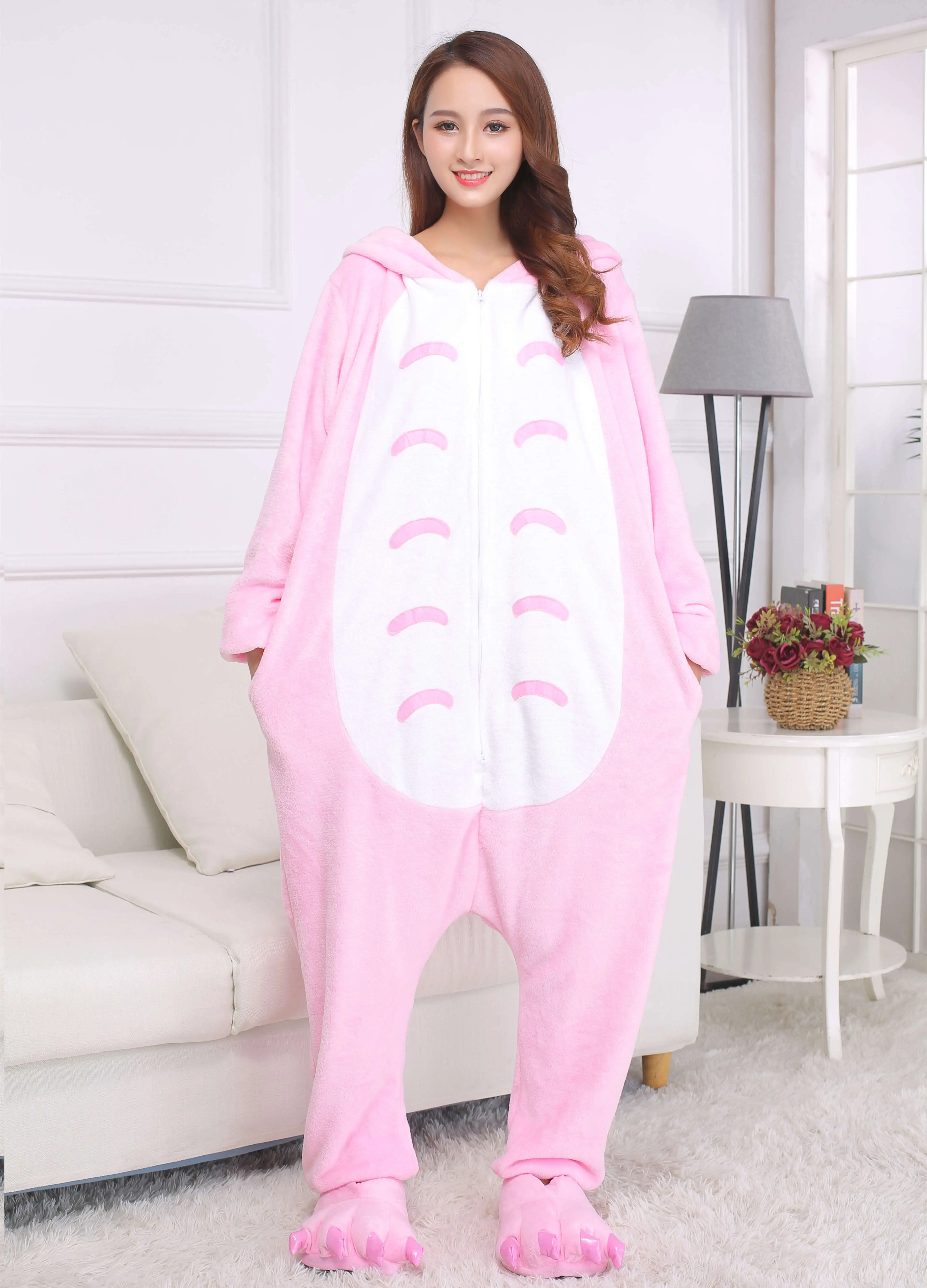 комбинезон пижама мужской Пижама кигуруми Тоторо с животными для взрослых боди