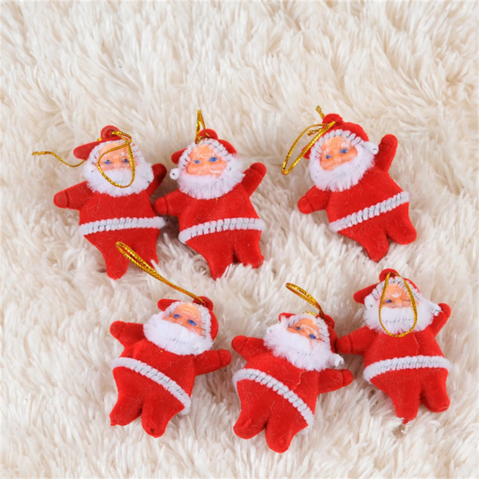 

Christmas Ornaments Gift Santa Claus Hanging Decorations Christmas Decoration Gifts 6pcs Per Pack Christmas Decorations For Home