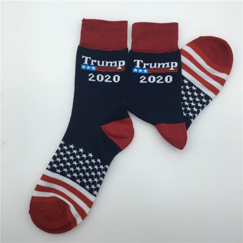 Смешные мужские креативные хлопковые носки Trump 2020 чтобы сделать Америку Великой
