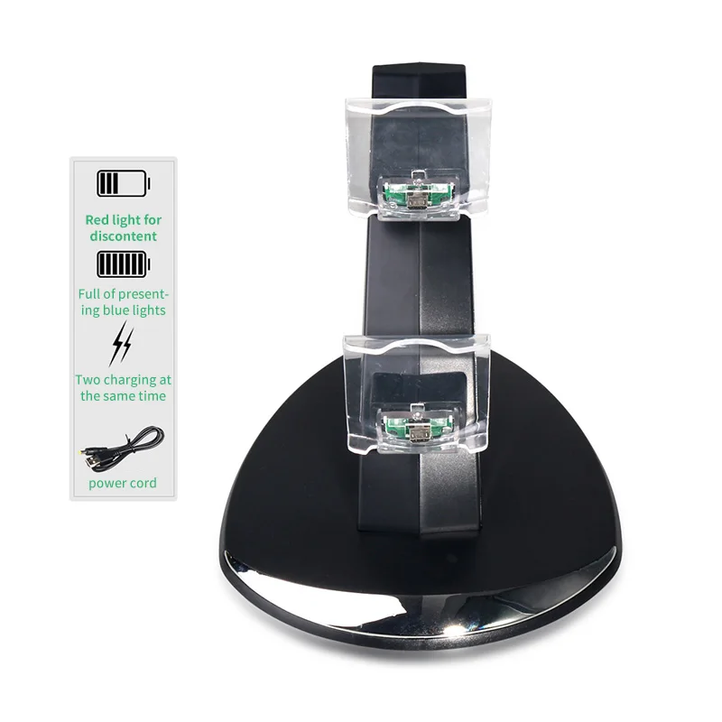 Двойное зарядное устройство USB для контроллера портативная светодиодная