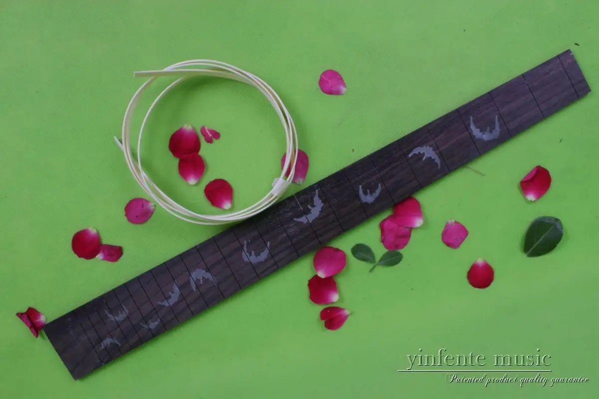 

Гриф электрогитары из розового дерева, необработанный 24 лада, 25,5 дюйма, инкрустация птиц № 26