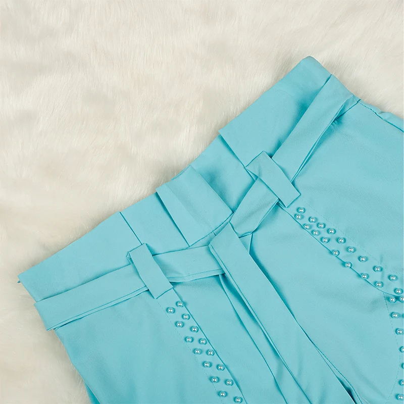 Женский комплект с открытыми плечами и принтом листьев из 2 предметов