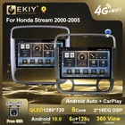 EKIY 1280*720 QLED Android 10 автомобильное радио для Honda Stream 2000-2006 GPS Навигация стерео Мультимедийный Плеер Carplay 2 Din DVD HU