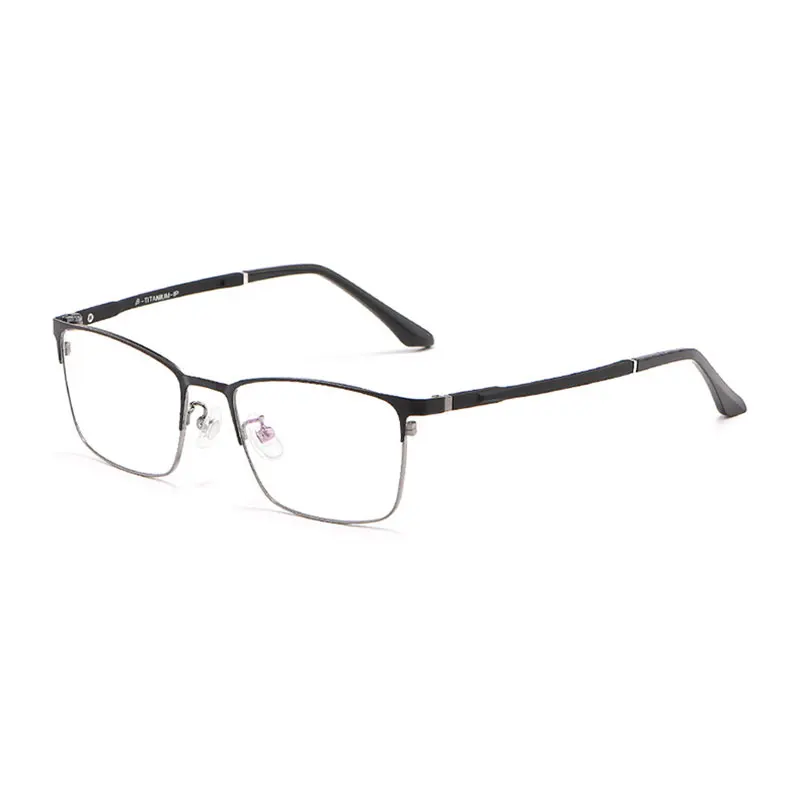 

Titanium Alloy Frame Glasses Full Rim Eye Glasses Men Style Shortsighted Spectacles Rectangle Glasses Spring Hinges