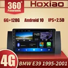 Автомагнитола для BMW 5 E39 E53 X5 1995-2006, GPS-навигация, 2 din, 6 ГБ + 128 Гб, Android 10, 360, панорамная, sunroof, автомобильный радиоприемник, мультимедийный видеоплеер