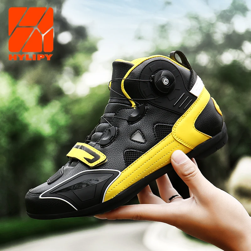

Motorcycle Boots Men Mtb Shoes Size 39-45 Mountain Footwear Professional Motorbike Athletic Moto Rading Sneakers Shoe Leather