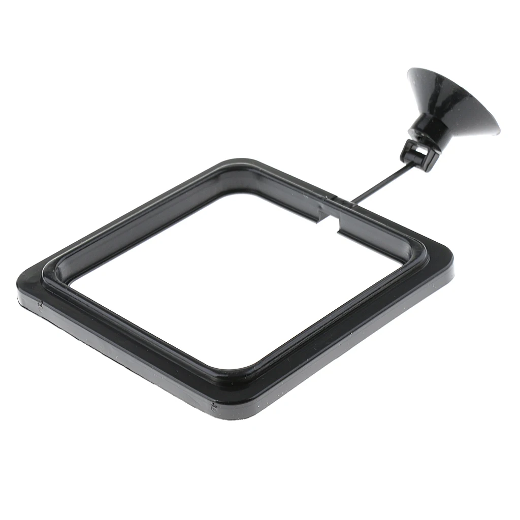 

Fish Feeding Square Fish Tank Feeder Floating Food Ring With Suction Cup to