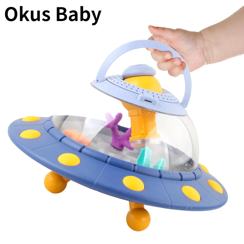 

UFO Shape Plastic Transparent Insect Observation Box Portable Small Fish Tank Multi-Functional Observation Barrel for Kids Child