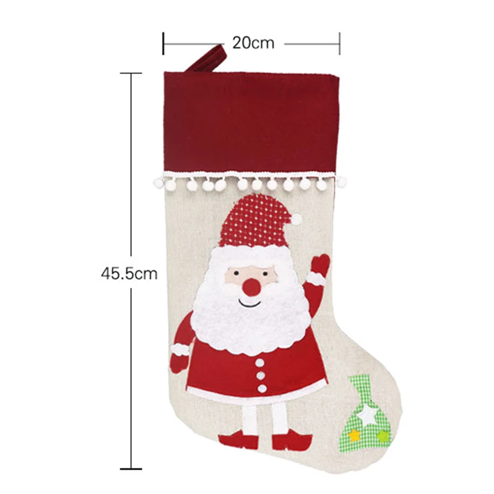 

Christmas Santa Snowman Bear Stocking Sock Gift Kids Candy Bag Hanging Party Tree Decor Xmas Decoration For Christmas Ornaments