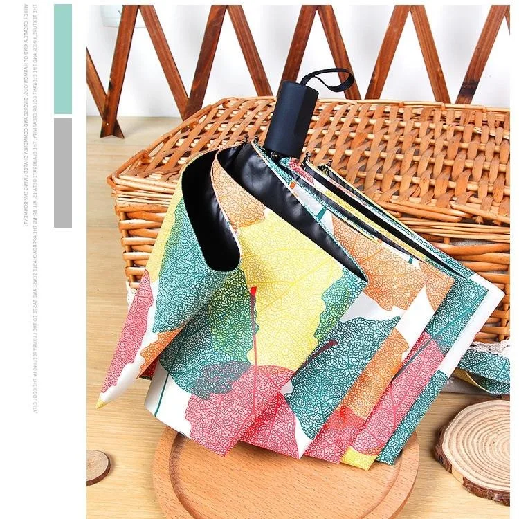 Креативный корейский складной зонтик от солнца и дождя солнцезащитный с