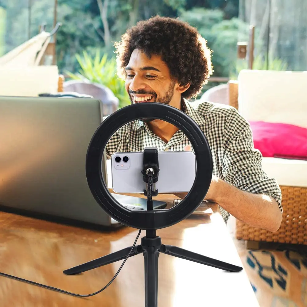 

Selfie Phone Makeup LED Ring Light with Tripod Stand Profissional Lighting Ring light Lamp Photography YouTube TikTok Video