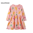 Детское платье с длинным рукавом, из 2021 хлопка