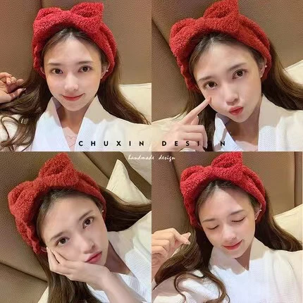 

Coral Fleece Soft Bow Headbands for women Girls Cute Hair Holder Hairbands Hair Bands Headwear Hair Accessories