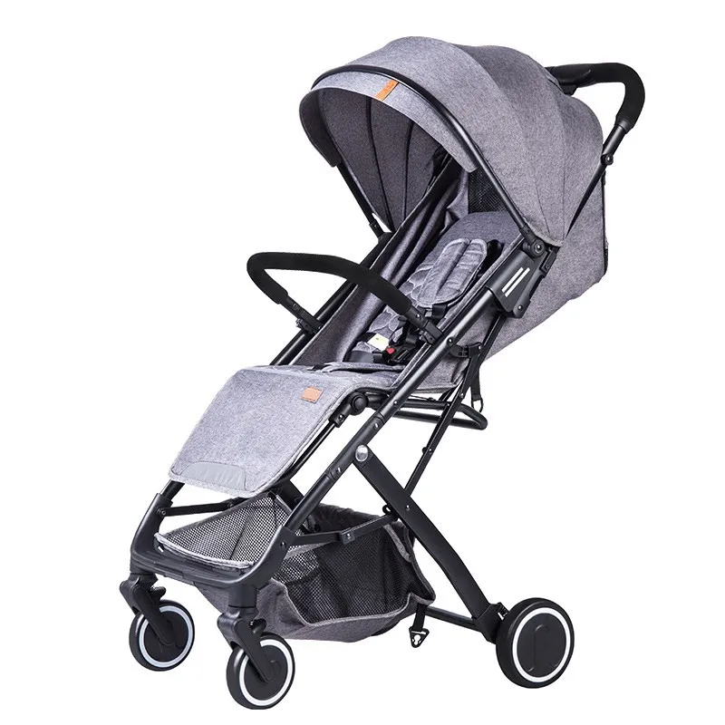 Gray 2 7 кг легкая детская коляска Роскошная Горячая мама розовая коляска Складная портативная на самолете детская коляска - Цвет: Gray 2