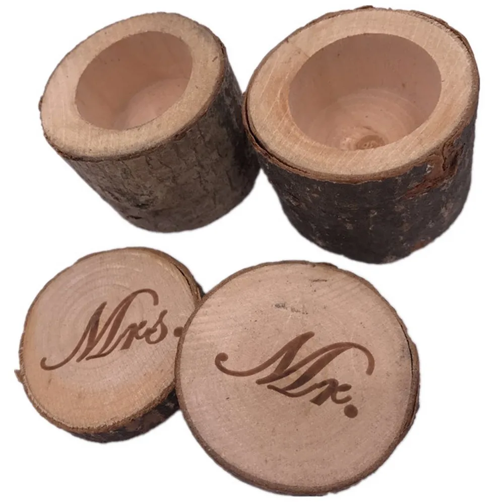 Персонализированная Античная пасторальная коробка для обручального кольца из