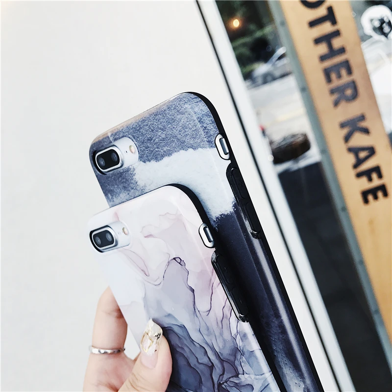 Exhard High Quality IMD Soft Phone Case For iPhone 11 Pro XS MAX XR X 8 7 6 6S Plus Landscape Painting Cover Shell Fundas |