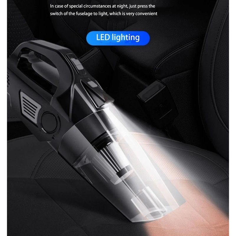 

Cordless Mini Handheld Vacuum Cleaner Lightweight 120W Powerful Suction Cup Handheld Vacuum Cleaner with Car/Office/Home