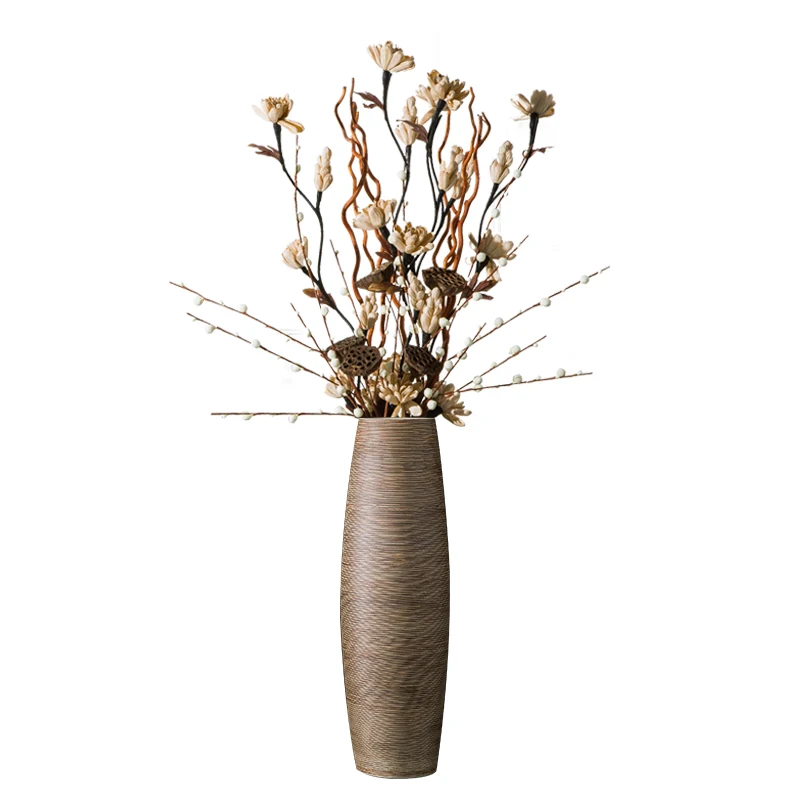 

Floor Large Vase Light Luxury European Living Room TV Cabinet Modern American Dried Flower Flower Arrangement High Decoration