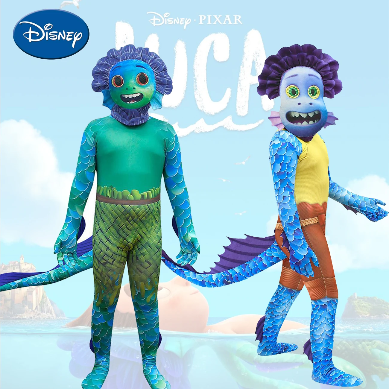 Костюм для косплея Disney Luca Pixar морской Монстр Альберто косплей аниме рыба монстр