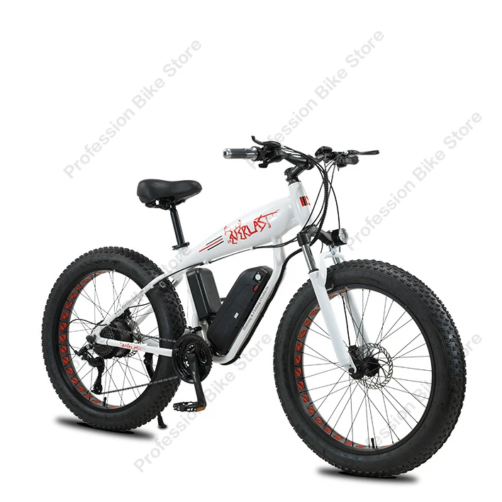 Günstig AKEZ 26 Zoll Rad Erwachsenen Elektrisches Fahrrad 750W 48V 13AH 27 Mit Variabler Geschwindigkeit E-Bike Berg Fett Biycle Snowmobile Elektromobil