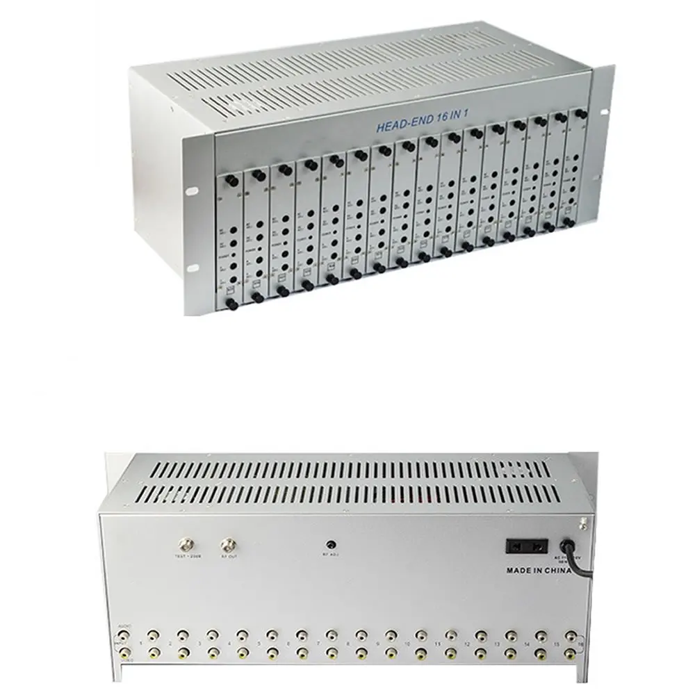 16 in1 CATV головной узел Modulatorr смежный модулятор для отеля/школы/общежития RF