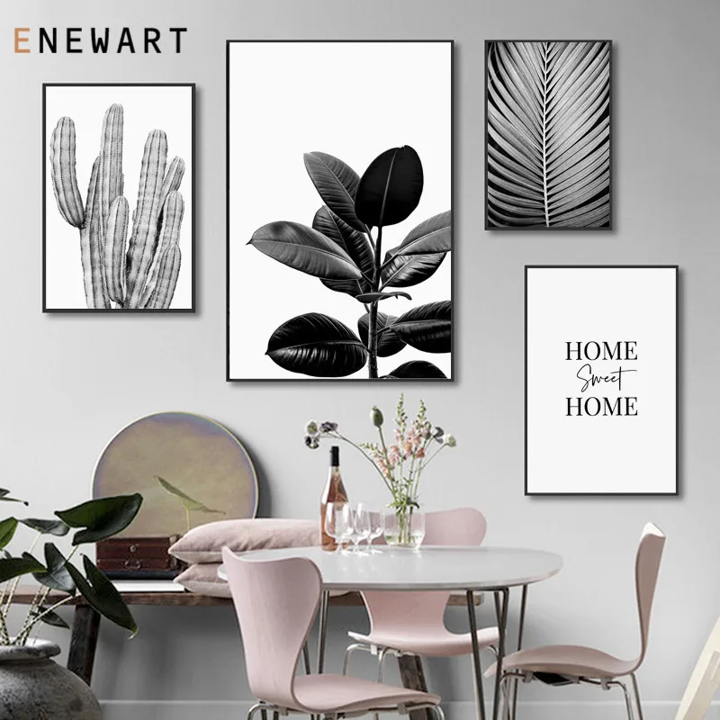 Минималистичный постер в скандинавском стиле Настенная картина с черными и