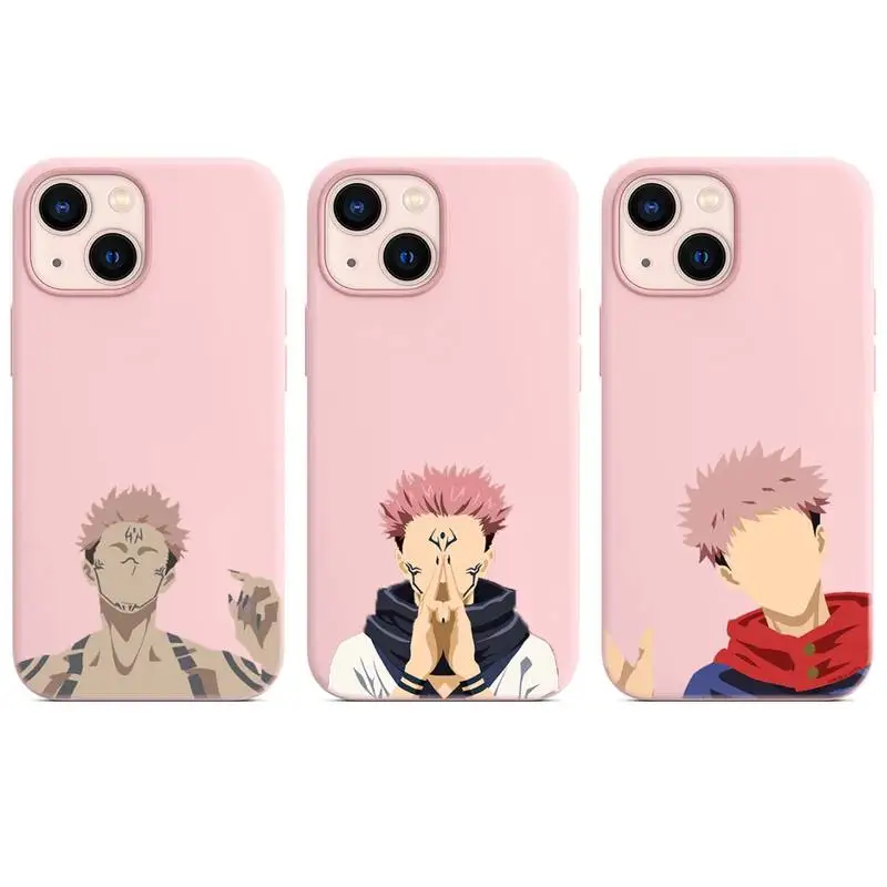 

Jujutsu Kaisen ojo Satoru Phone Case for iphone 13 12 XS 11 pro max mini SE 2020 6 6s 7 8 plus X XR cases candy color pink funda