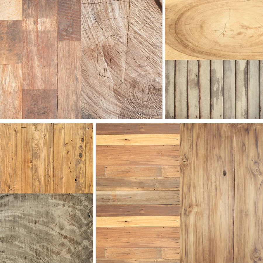 

Nitree Wood Floor Texture Stump Annual Ring Splice Stitching Photography Backdrop Photophone Photo Studio Props Background Vinyl