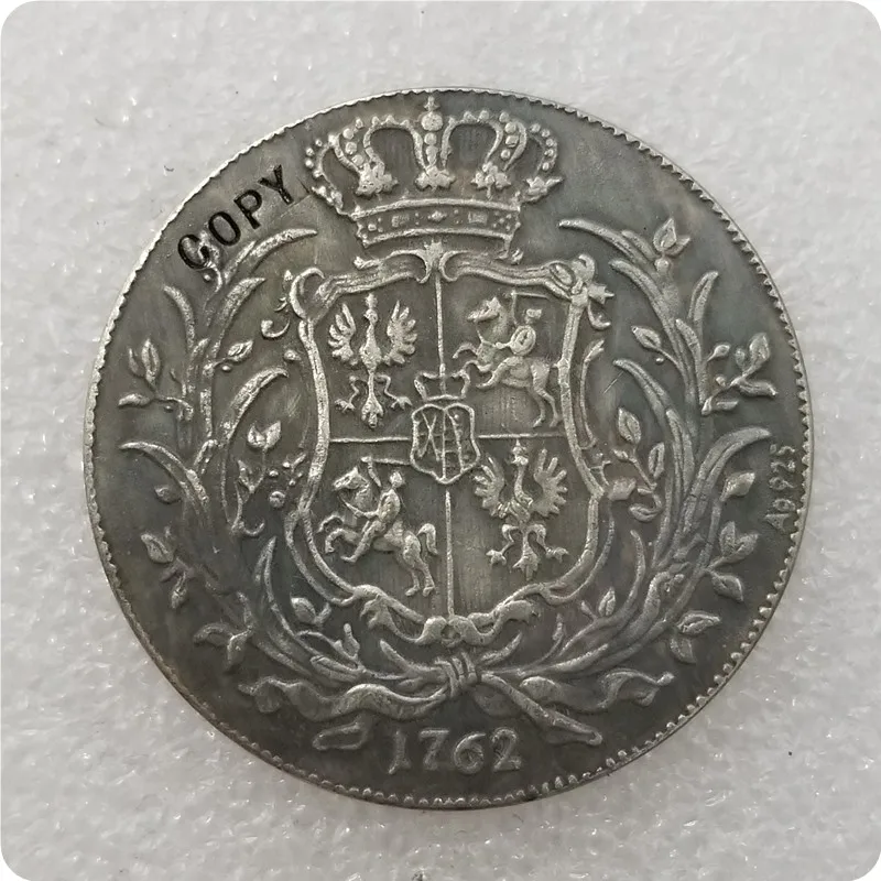 Польша: 1762-талар Аугуст (F. Август) копия юбилейных монет Рекса Польши-копия