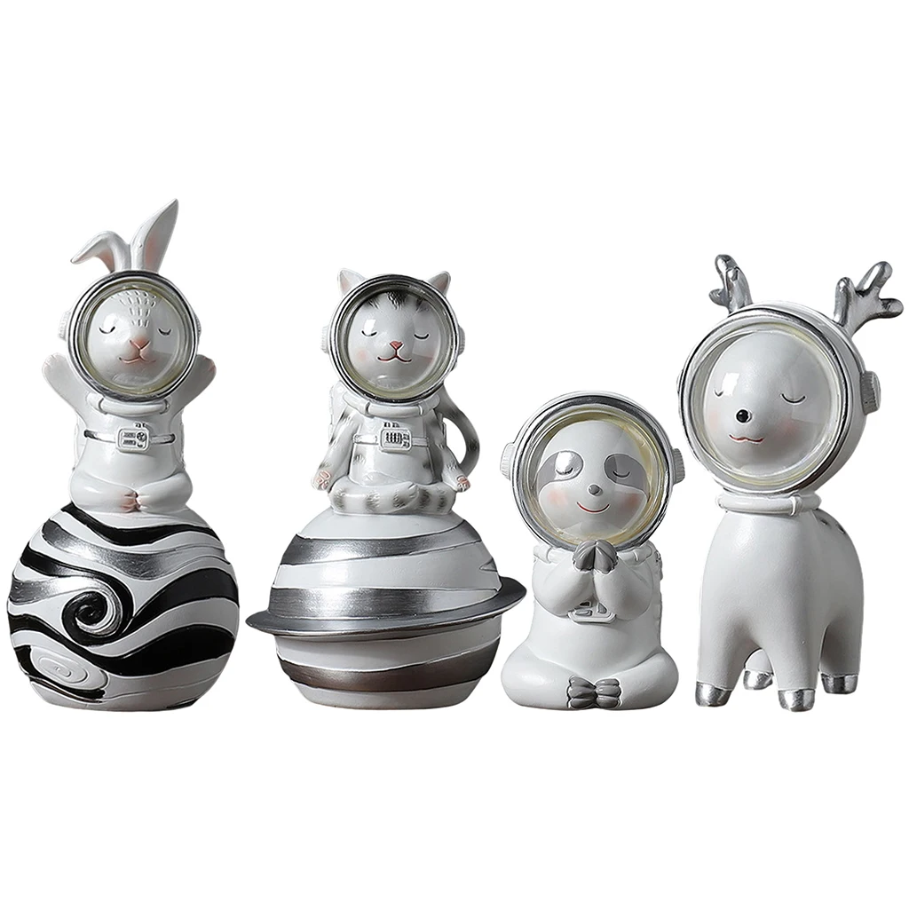 

Astronaut Animal Figurine Resin Bookshelf Statue Art Sculpture Figurine Craftwork Home Decor Office Desktop Ornament Craftworks