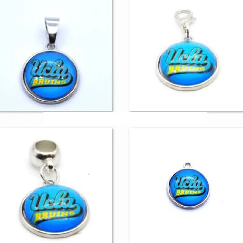 2019 Модный кулон UCLA Bruins NCAA баскетбольная Подвеска бусины с большими отверстиями