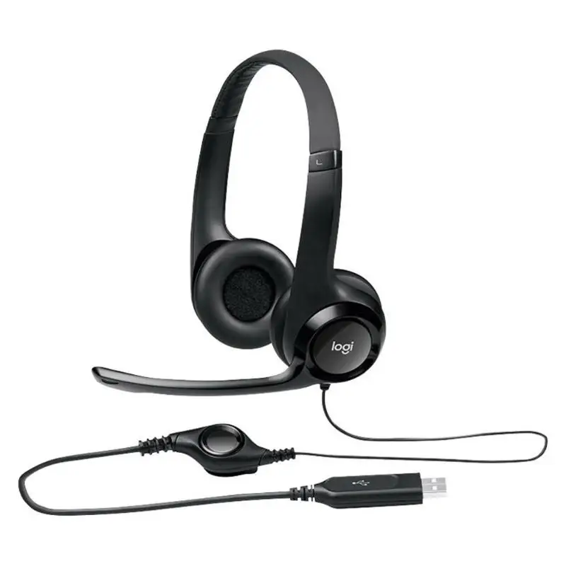 Новые проводные игровые стереонаушники с usb-разъемом lotech H390, гарнитура с микрофоном для компьютера и офиса