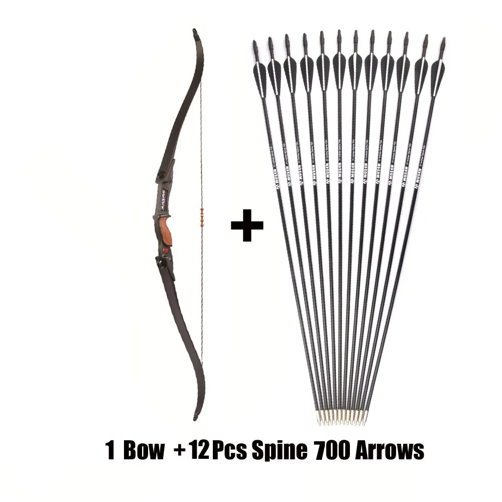 1 Bow and 12 Arrow CS игровой лук 56 дюймов изогнутый лук с безвредным наконечником стрелы и набор стрел для стрельбы из лука на открытом воздухе Охота Стрельба игра - Цвет: 1 Bow and 12 Arrow