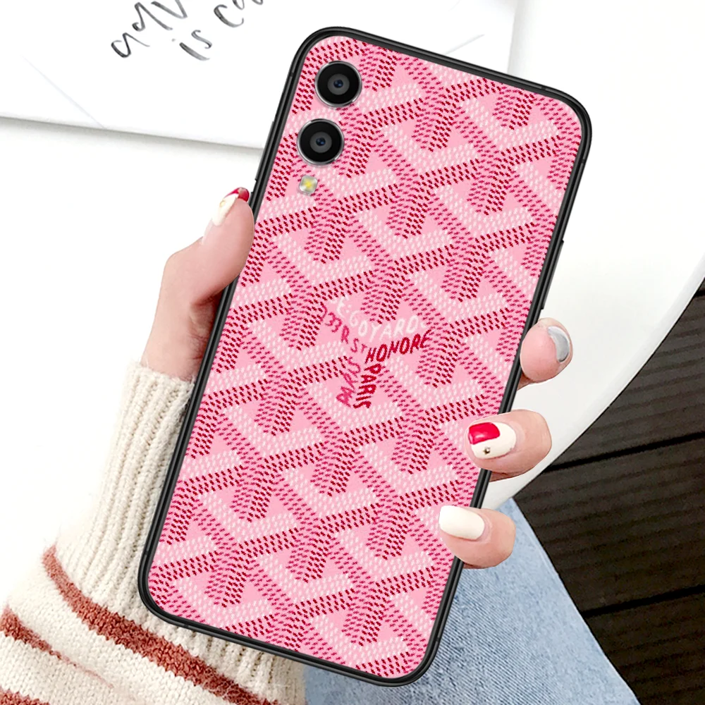 

Goyardde Luxury Brand Phone Case For Huawei Honor 6A 7A 7C 8 8A 8X 9 9X 10 10i 20 Lite Pro Play black Cover Trend Shell Luxury