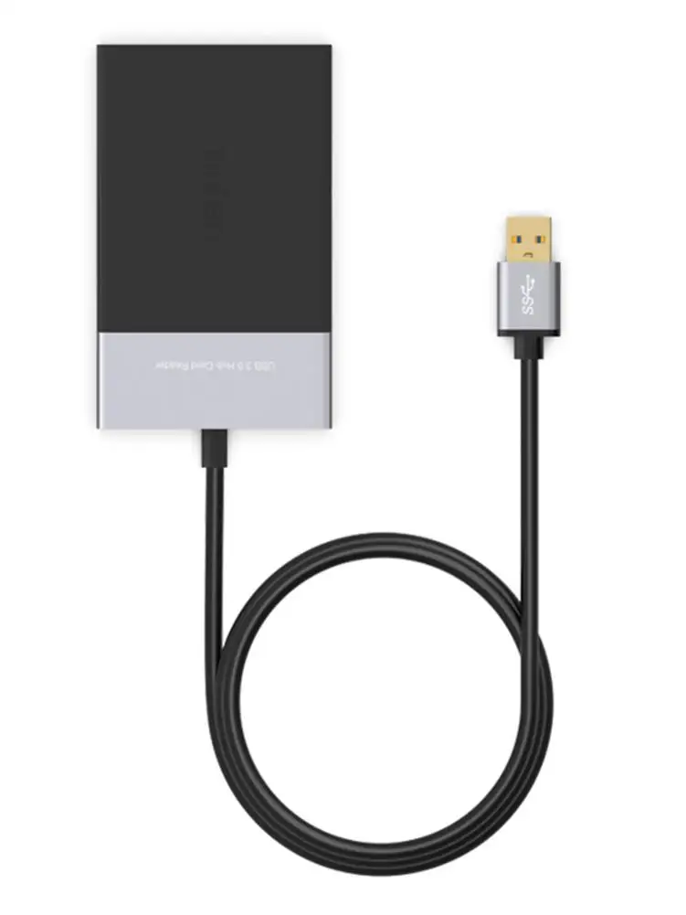 6 in 1 multi memory card reader abs aluminum alloy shell pvc wire reader usb 3 0 2 port hub high speed adapter for xqd cf sd tf free global shipping