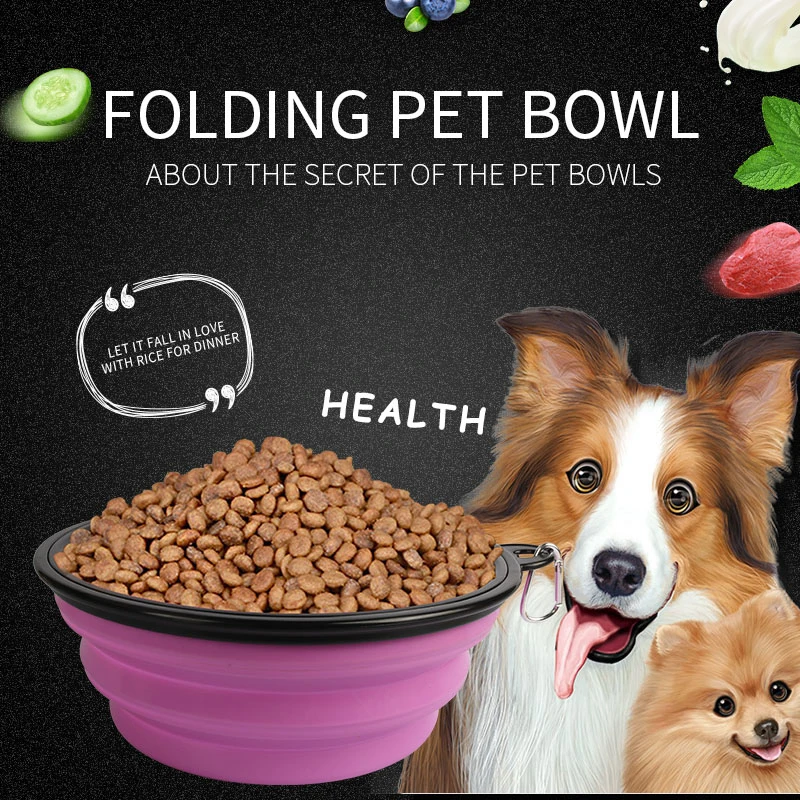 1 шт. складная силиконовая миска для собак и кошек|Кормление собаки| |