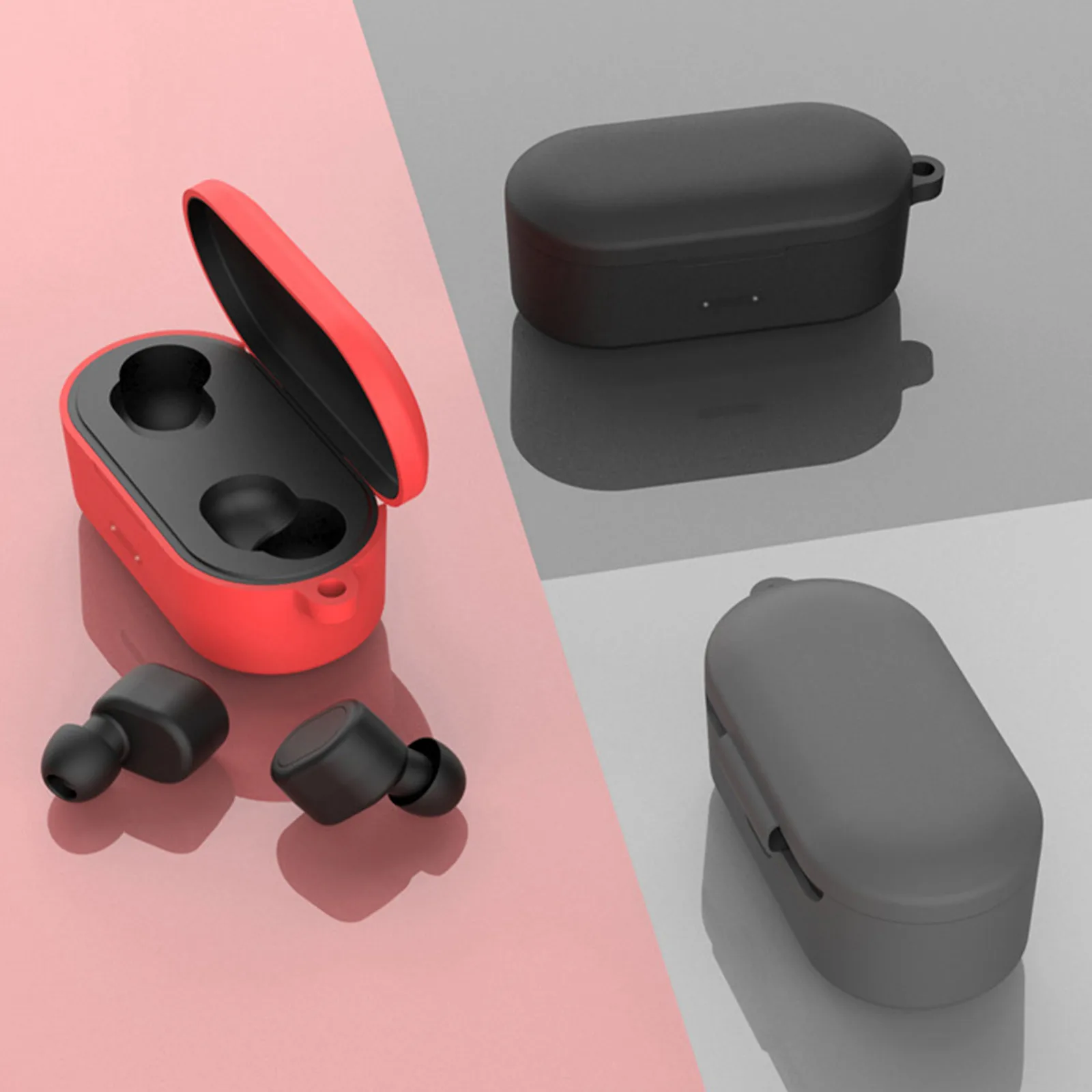 Силиконовый чехол Обложка с пряжка защитой от потери защитный для QCY-T1/QS2