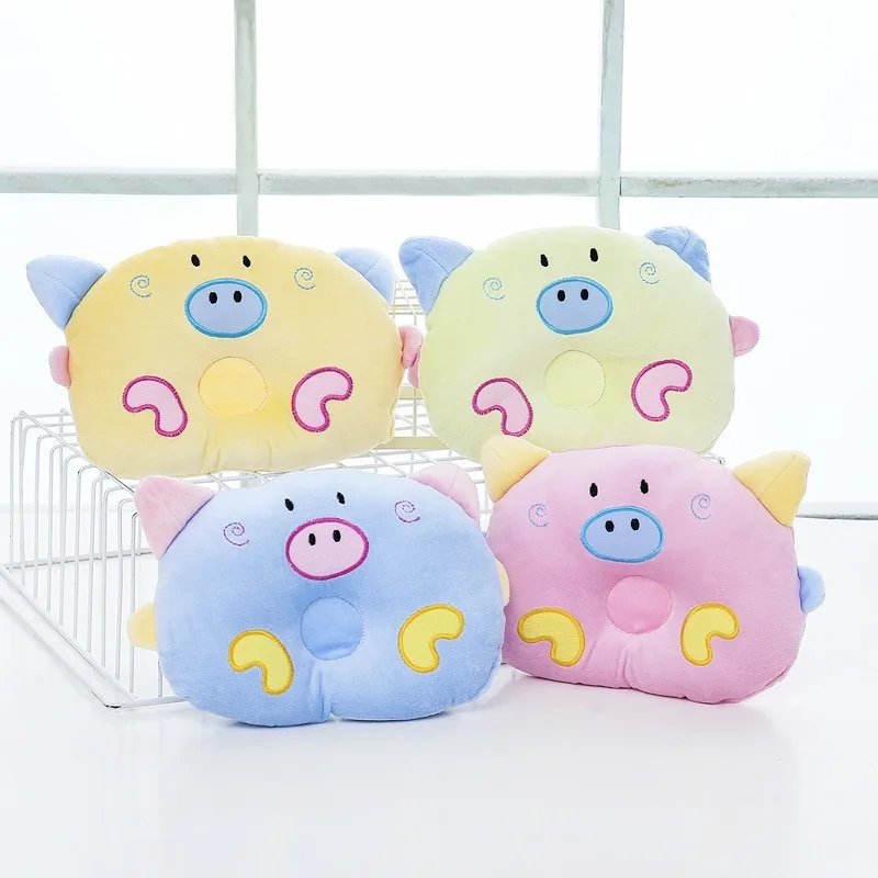 

Newborn Stereotype Pillow Cartoon Animal Baby Pillow Anti-Sliding Head Anti-Side Sleeping Pig Pillow Comfort Nursing Pillow