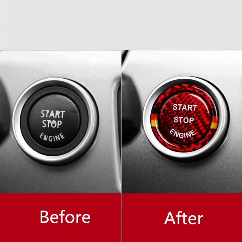 

Car Start Button Decoration Sticker Carbon Fiber Protection Cover Modification Accessories For BMW 3 Series E90 E92 E93 Z4 E89