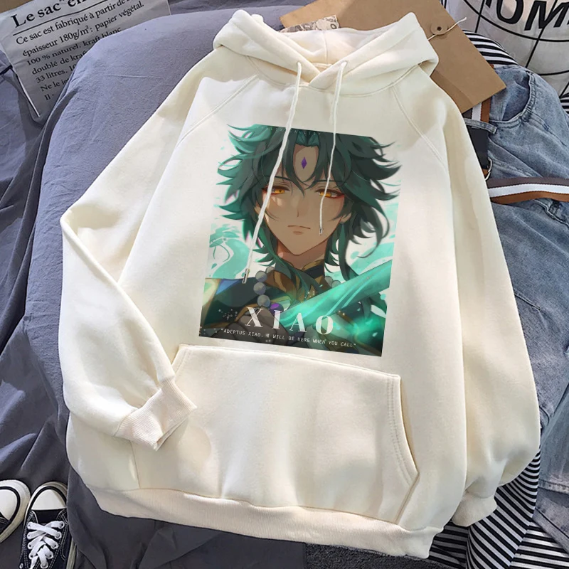 

Winter Harajuku Kawaii Sweatshirts Genshin Impact XIAO Printed Hoodies Aesthetic Anime Stuff Clothes Oversized Women Pullovers