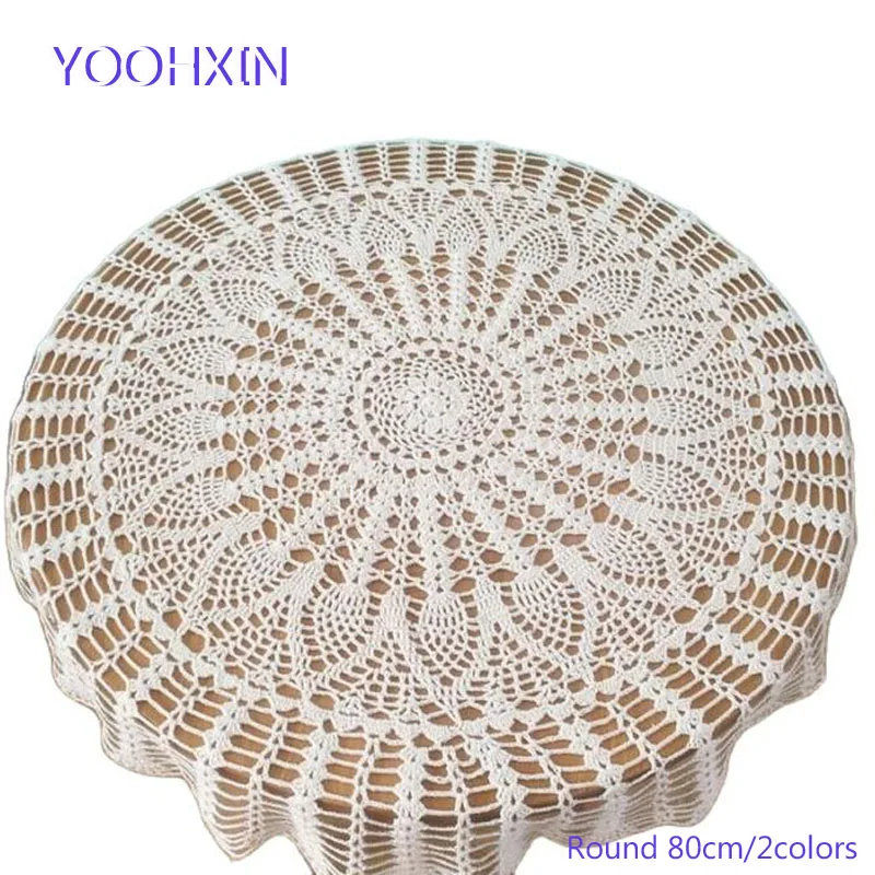 Pastoral Cotton Crochet tablecloth Table cloth towel round lace handmade New Year Cover home Christmas wedding party decor | Дом и сад