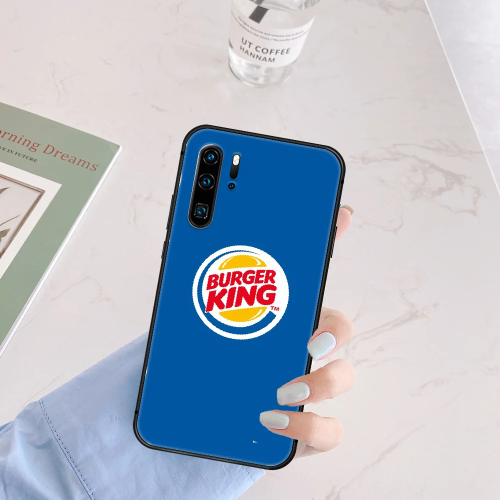 

Burger King Food Eat Logo Phone Case For Huawei P Mate 10 20 30 40 Pro Lite Smart 2019 2021 black Waterproof Pretty Coque 3D