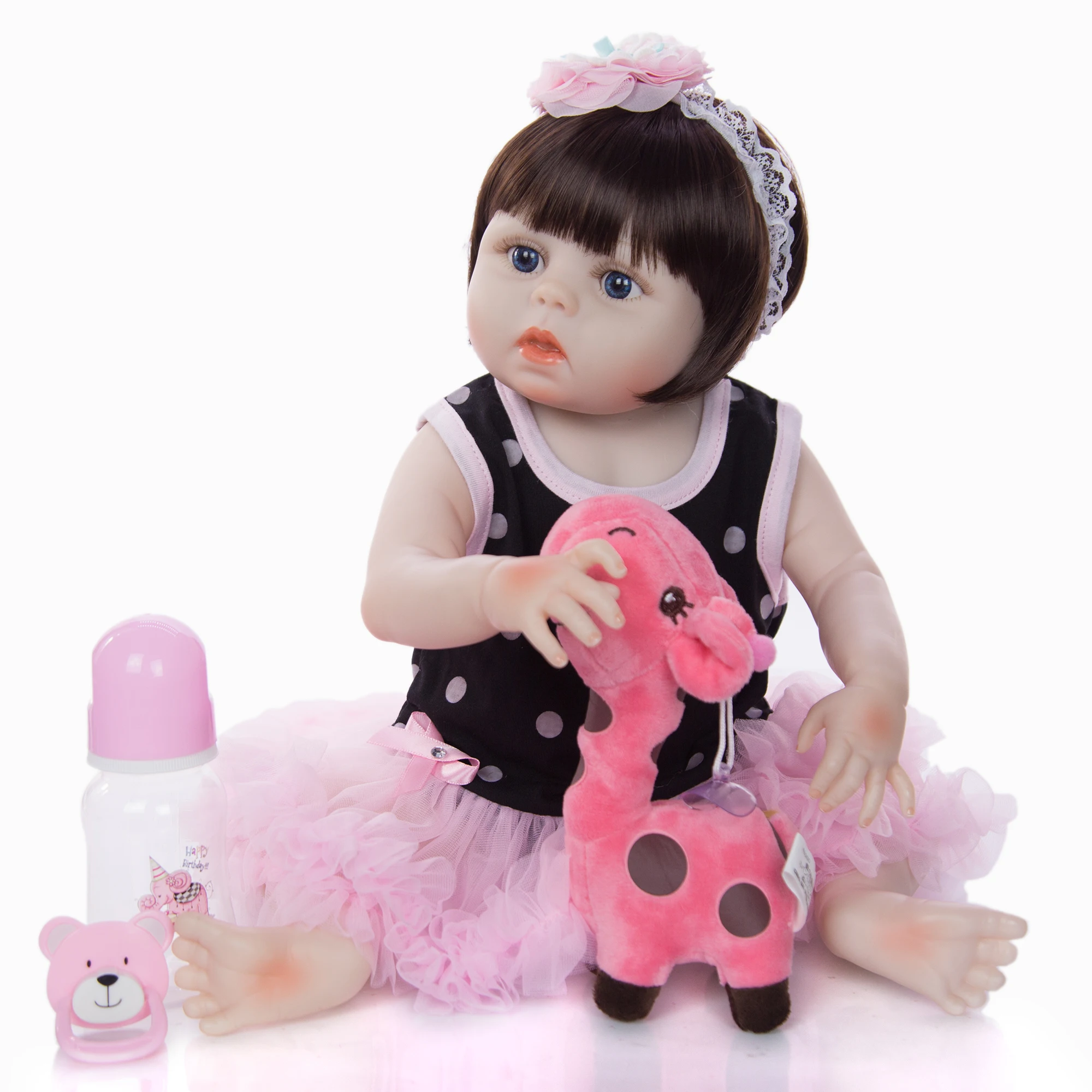 KEIUMI полный силиконовый винил Reborn Menina Жираф восхитительный Новый Baby Doll детская