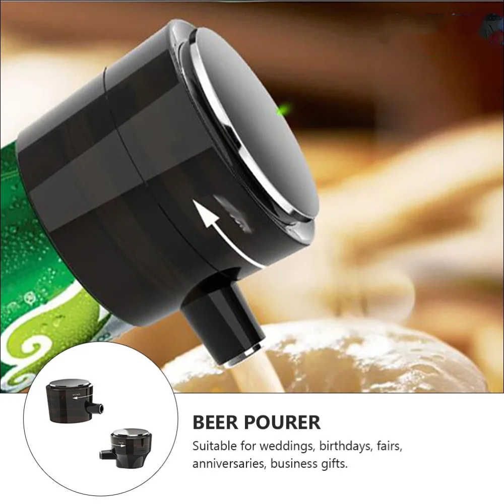 

2pcs Beer Head Frother Household Beer Foamer Beer Bubbler for Home (Black)