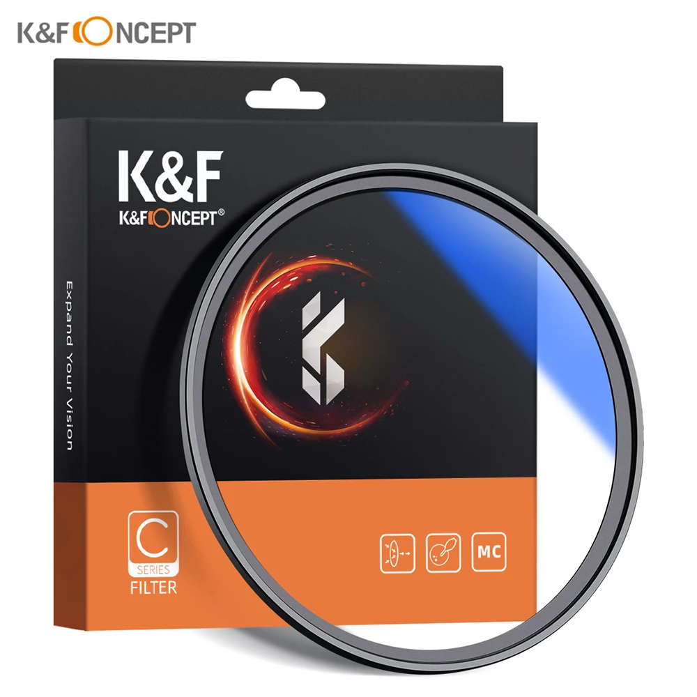 Ультратонкий многослойный фильтр K & F CONCEPT 62/67/72/77/82 мм для объектива камеры Canon Nikon