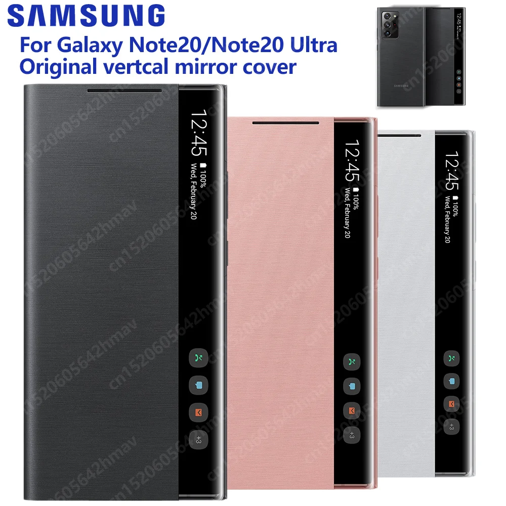 Funda protectora para Samsung Galaxy note 20 Ultra 5G, cubierta de vista clara inteligente, carcasa de EF-NN985PSEGUS, 100% Original-0